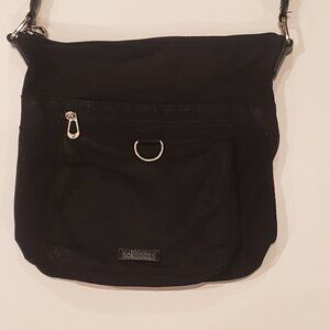 Sakroots Solid Black Cross Body Bag with Adjustable Length Strap